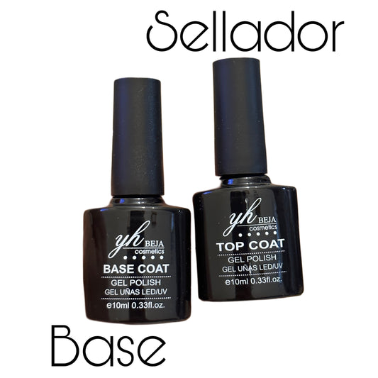 Base y Sellador para Semipermante Uñas YH BEJA