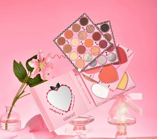 Paleta Sombra, Blush, Iluminador Kevin y Coco