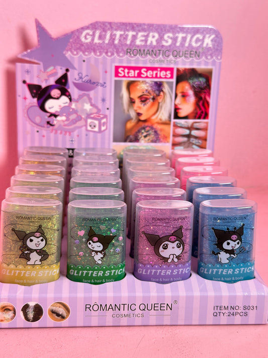 Glitter en barra para maquillaje o cabello Kuromi