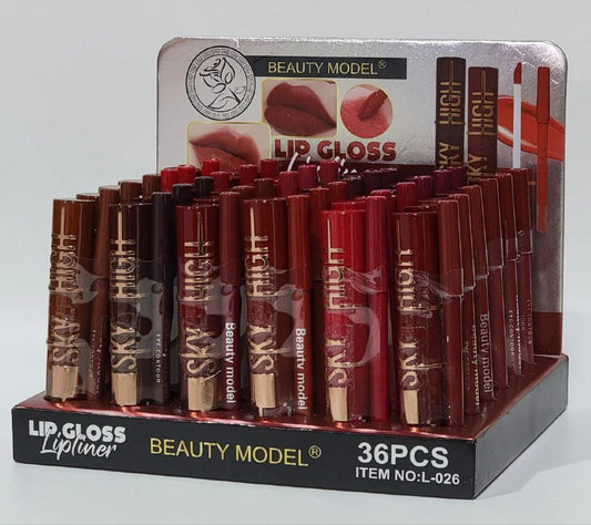 Labial y Delineador Matte Tonos Rojos