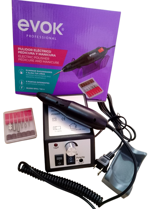Pulidor Eléctrico Manicura y Pedicura Evok Uñas