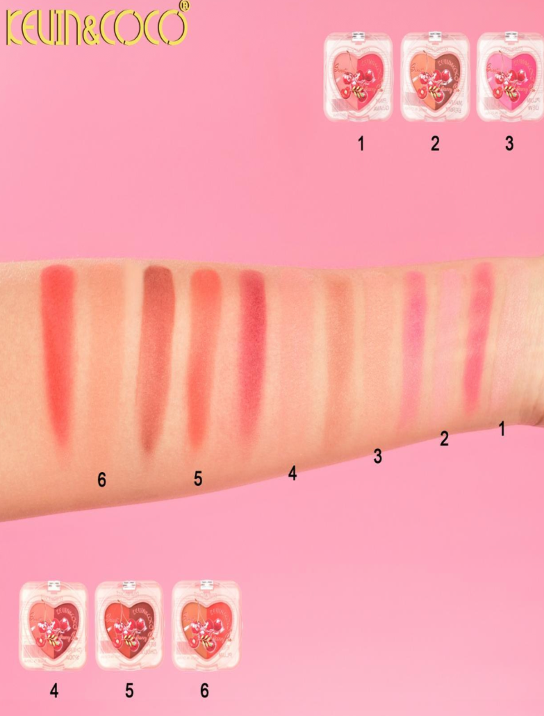 Blush en polvo 2 tonos Kevin y Coco