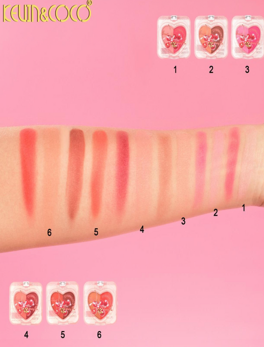 Blush en polvo 2 tonos Kevin y Coco