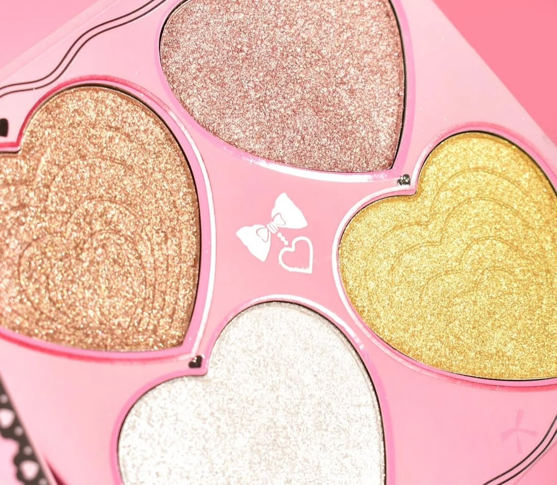 Paleta Sombra, Blush, Iluminador Kevin y Coco