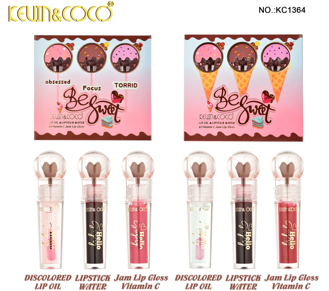 Kit 3 labiales Cono Kevin y Coco