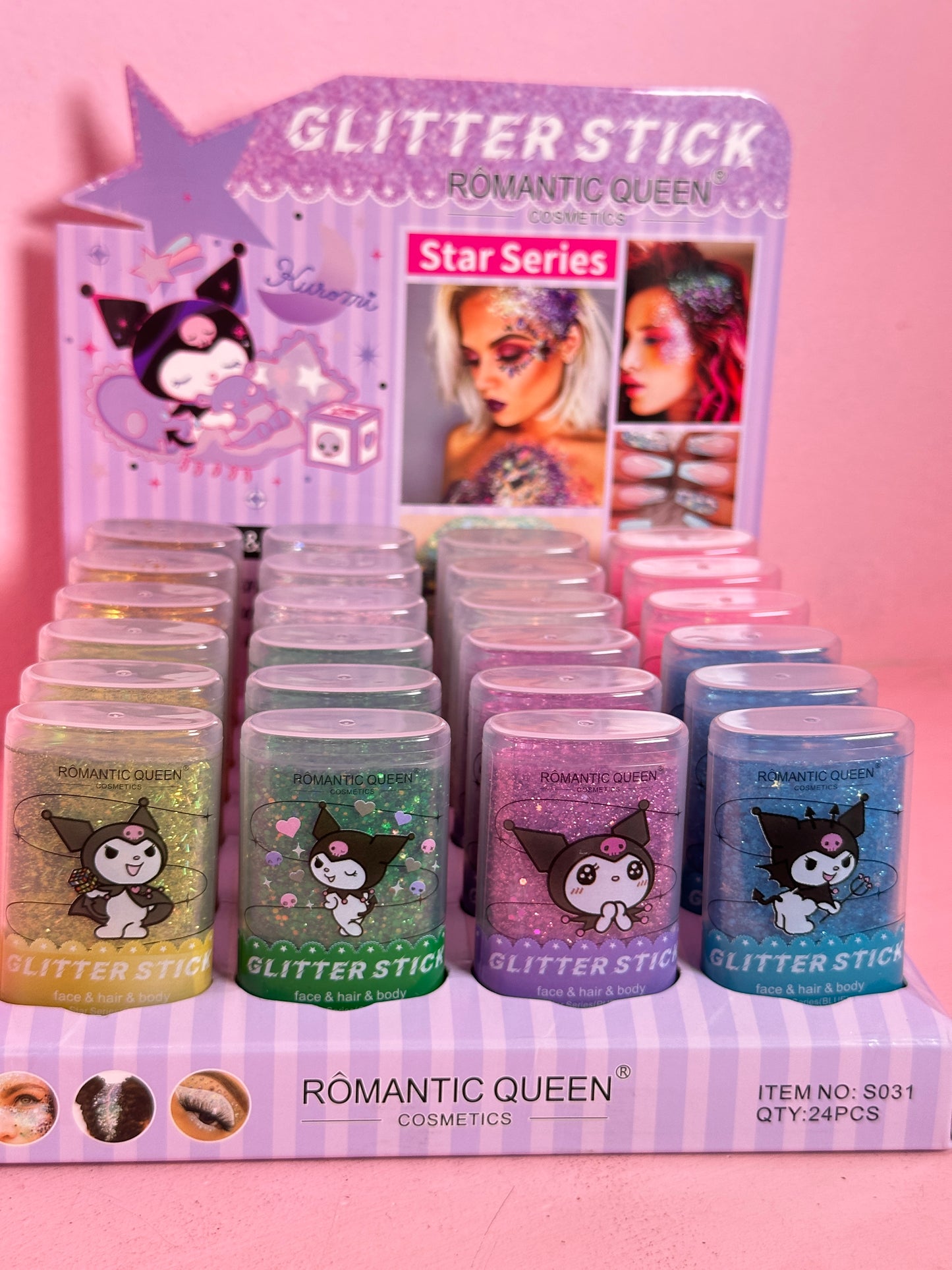 Glitter en barra para maquillaje o cabello Kuromi