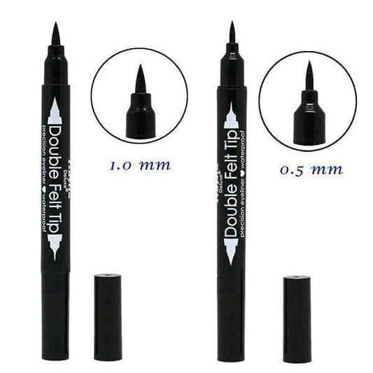 Delineador Negro Matte Doble Punta Italia Deluxe